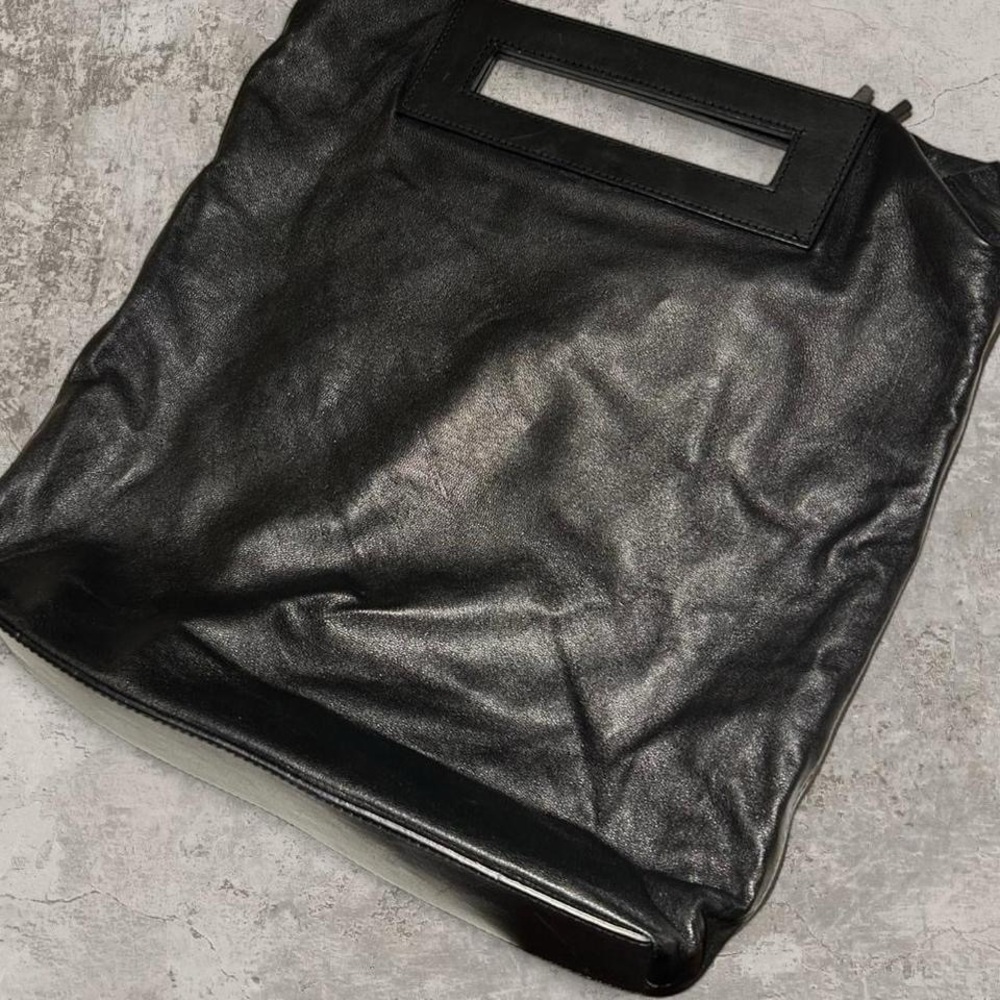 Acne Studios Black Leather Tote Bag